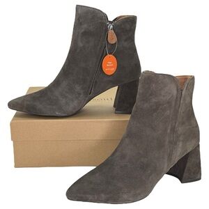 Gentle Souls Danbury Dark Olive Suede Womens Ankle Boots Size 11M